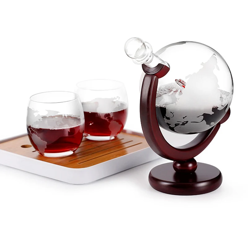 Decanter Globe Set - Botol Wiski Set Gelas Anggur Globe