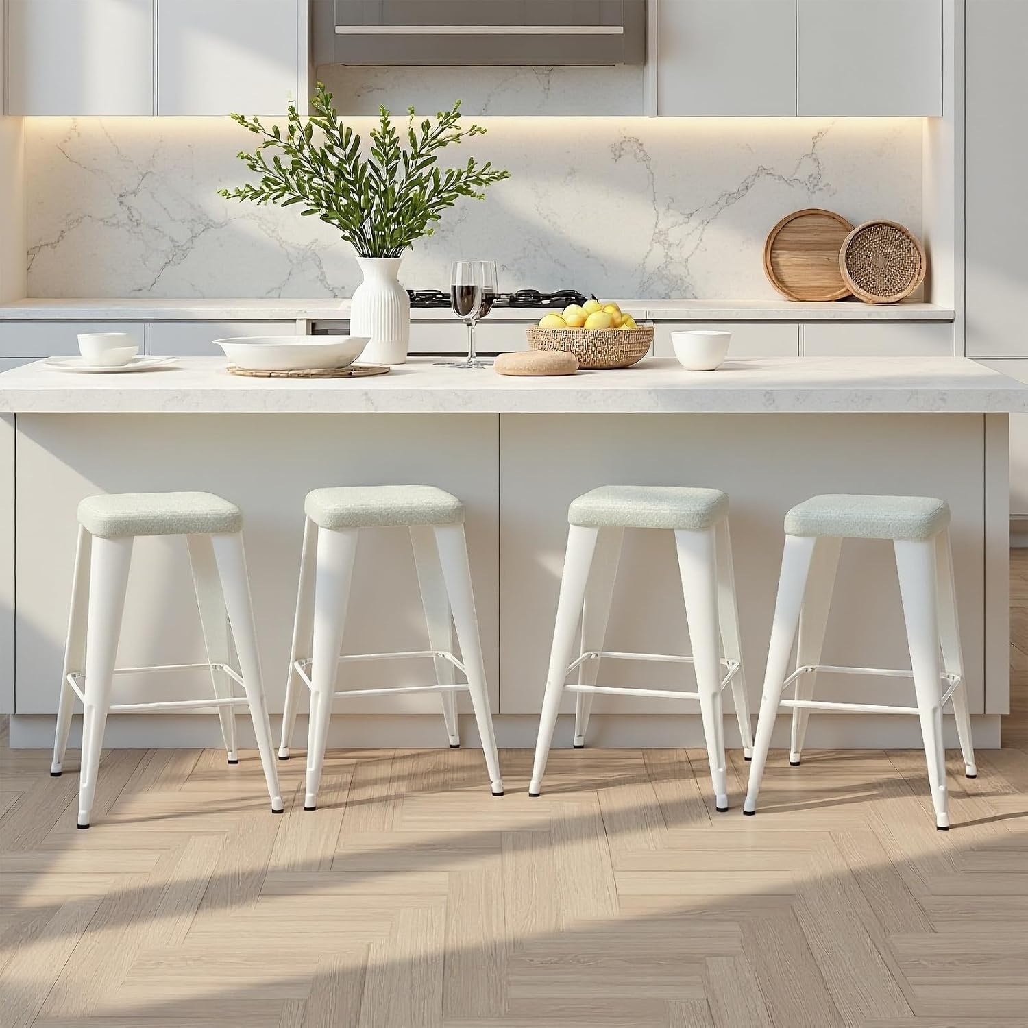 Home Bar Stools - Set Kursi Bar 4 Buah, Kursi