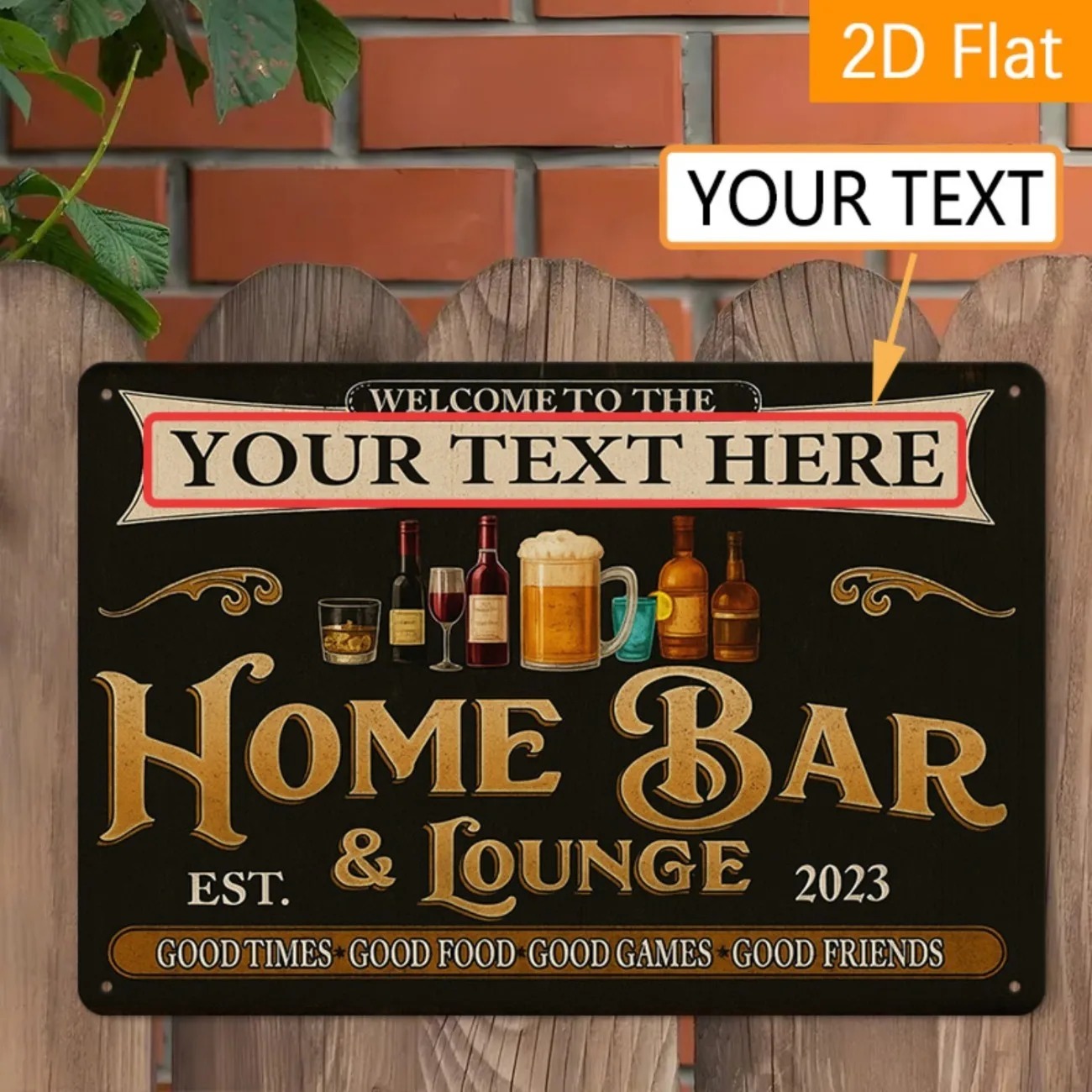 Home Bar Signs - Tanda Logam Vintage untuk Bar &