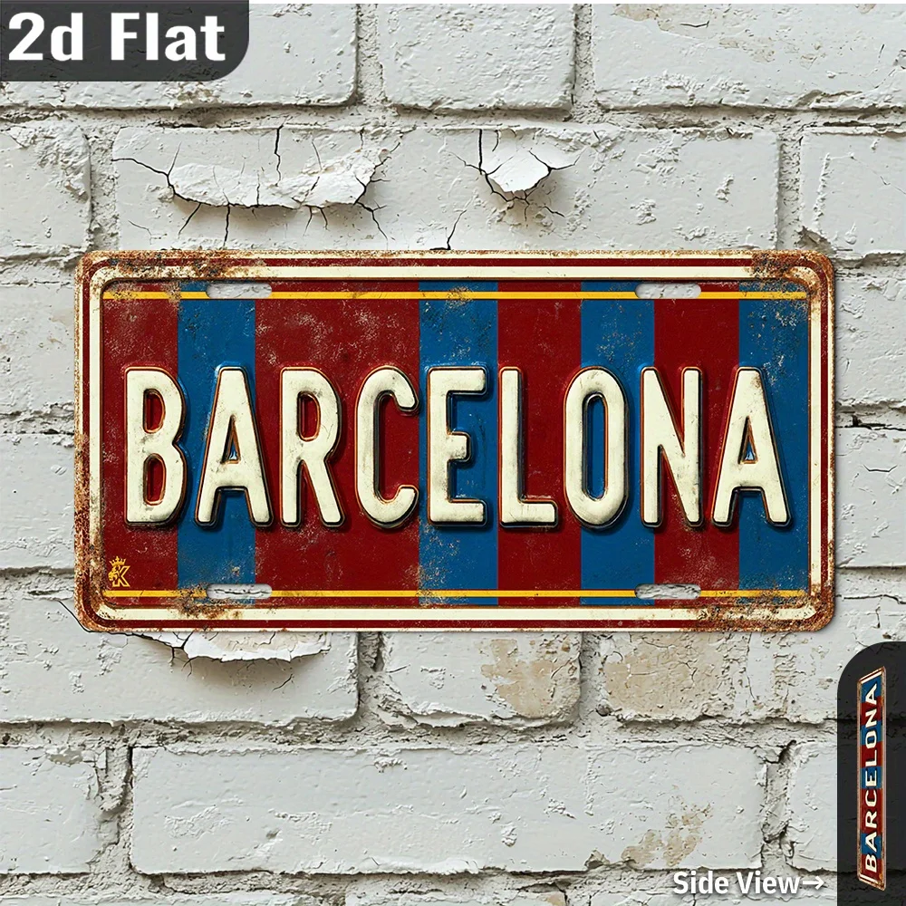 Home Barcelona - Dekorasi Dinding Kayu Retro Barcelona 2D