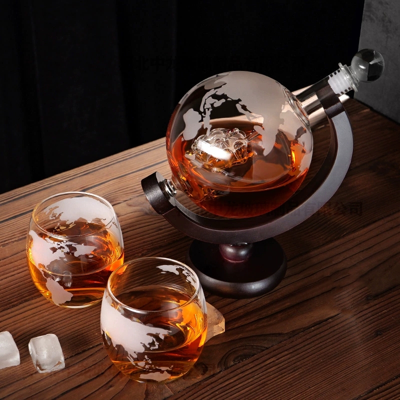Decanter Globe Set - Set Botol Bola Dunia Kreatif 1L