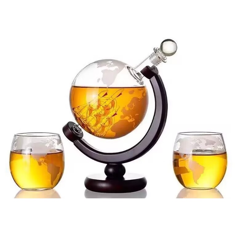 Decanter Globe Set - Set Botol Bola Dunia Kreatif 1L