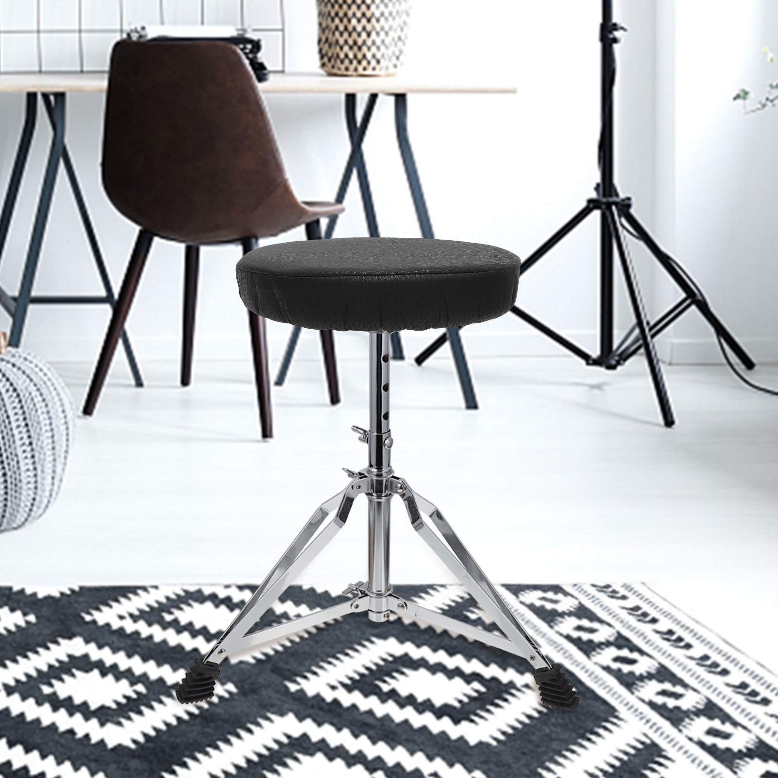 Home Bar Stools - Sarung Kursi Bundar Super Hitam dari