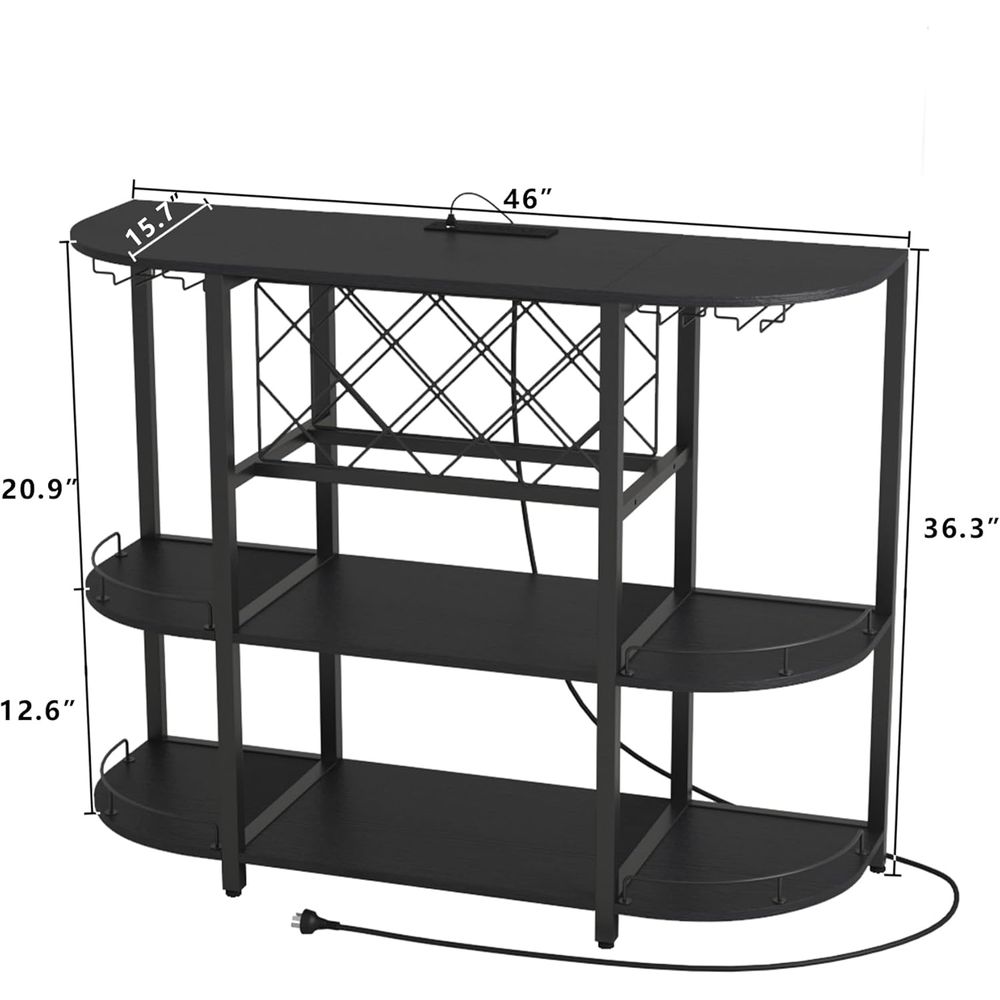 Meja Kopi 3-Tingkat Warna Hita - Home Bar And Kitchen ulasan dan harga