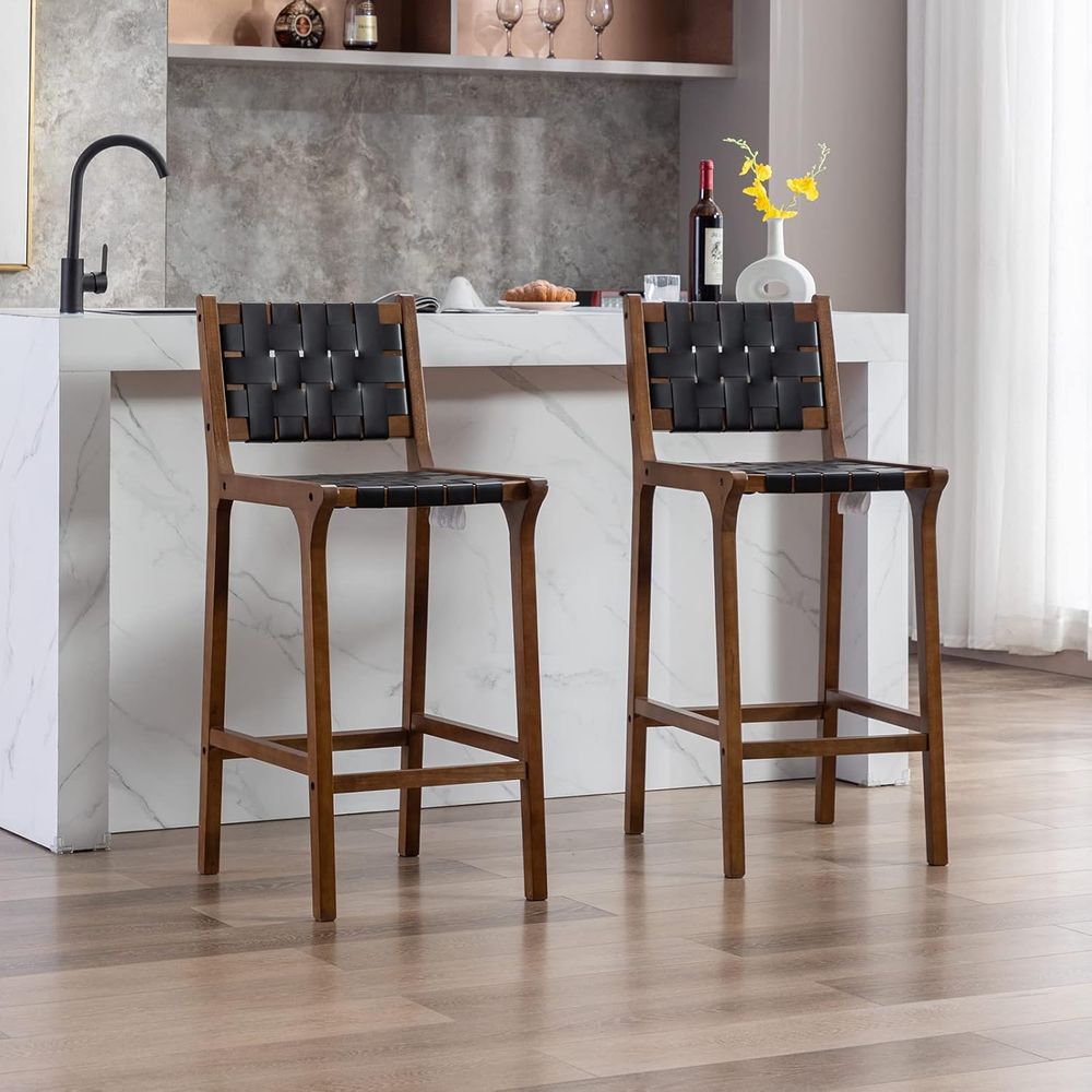 Set 2 Kursi Bar Kayu, Jok deng - Home Bar Stools ulasan dan harga