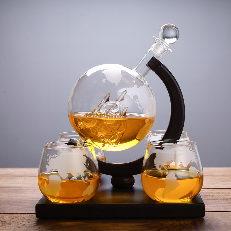 Dispenser Gelas Wiski Globe De - Decanter Globe Set ulasan dan harga