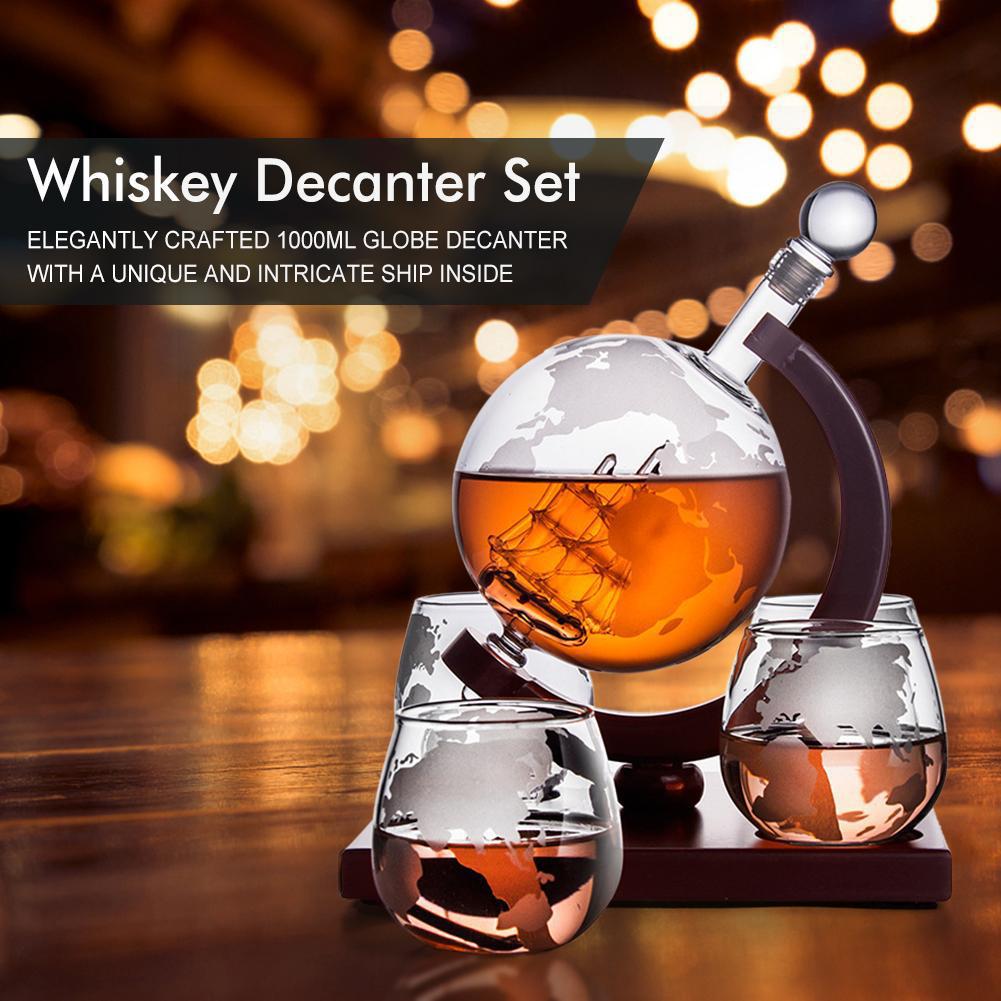 Dispenser Gelas Wiski Globe De - Decanter Globe Set ulasan dan harga