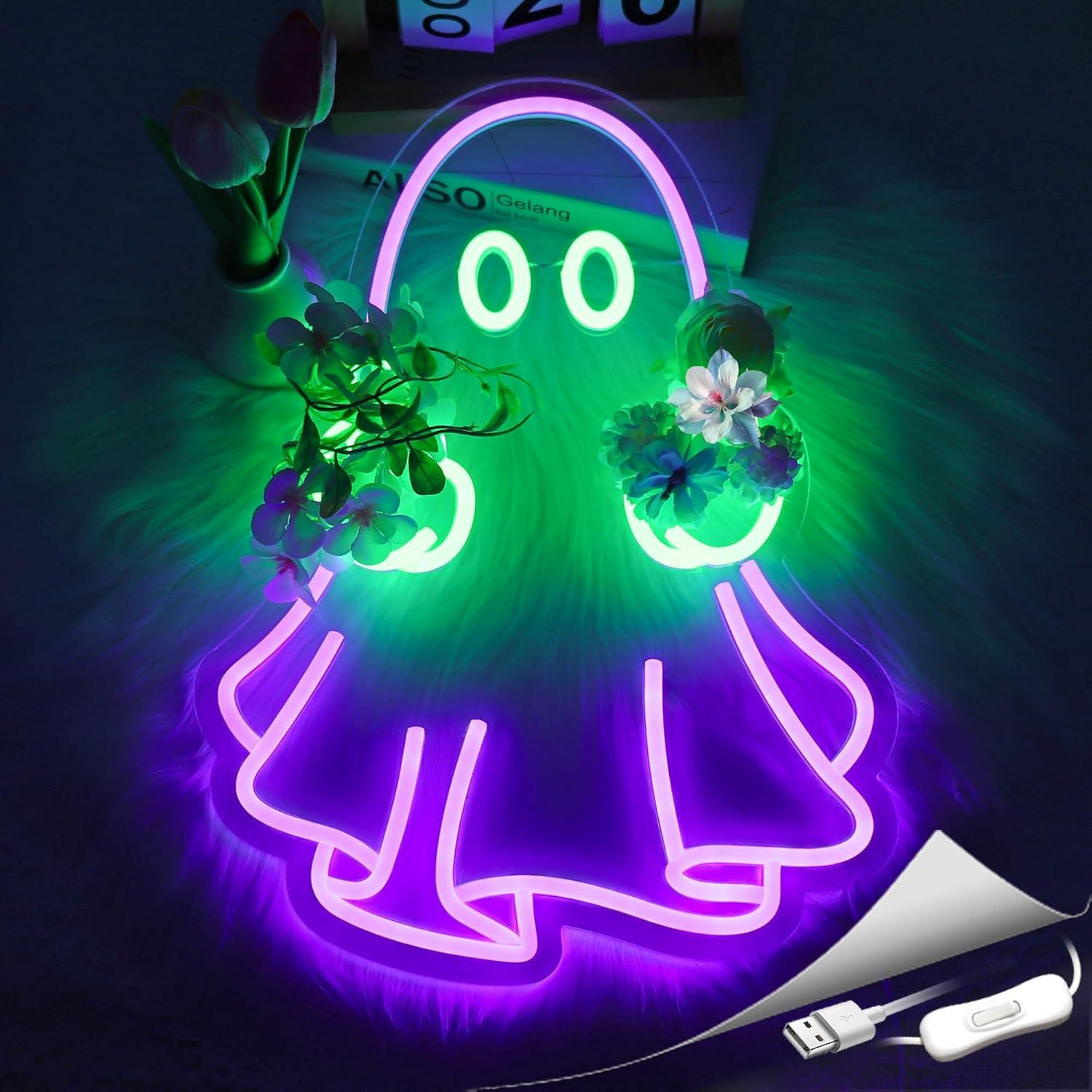Lampu Neon LED USB Ghost Sign, - Home Bar Signs ulasan dan harga