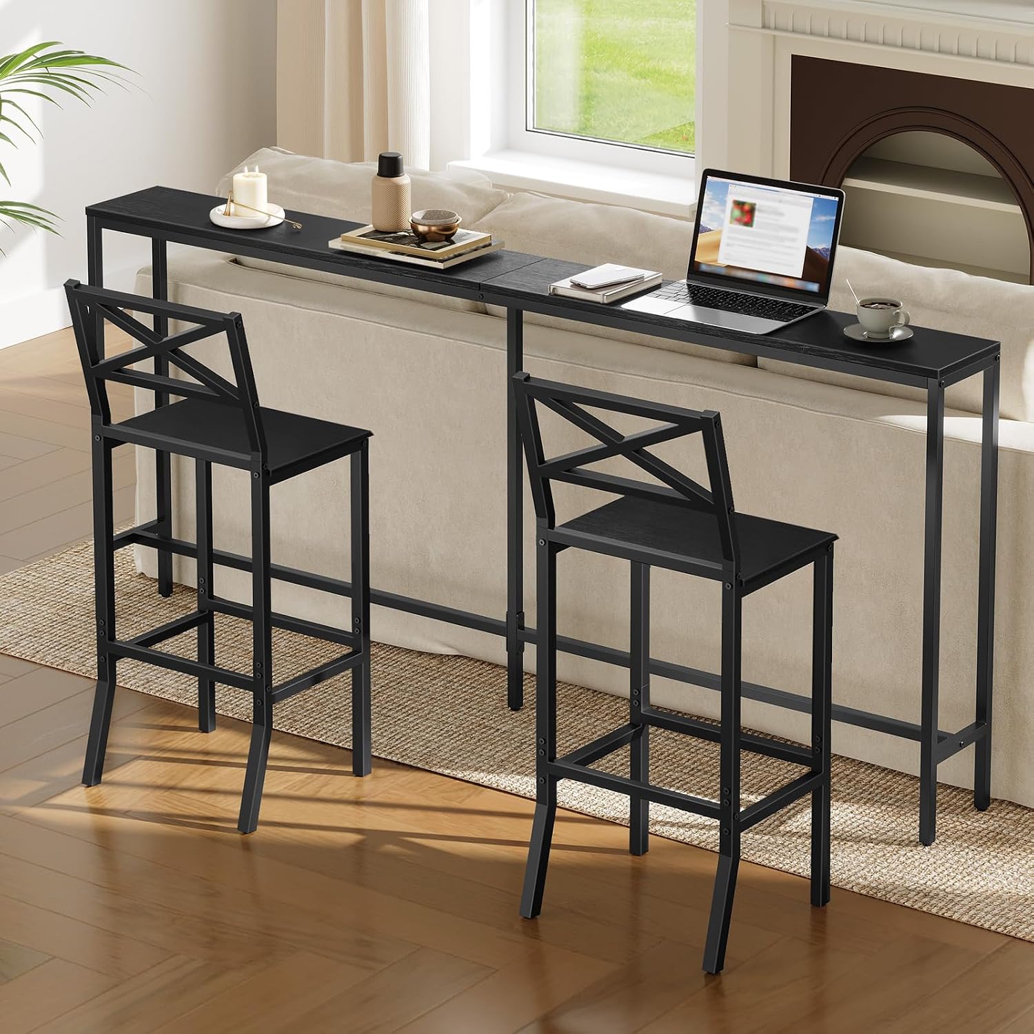Kursi Bar, Set 2 Kursi Bar den - Home Bar Stools ulasan dan harga
