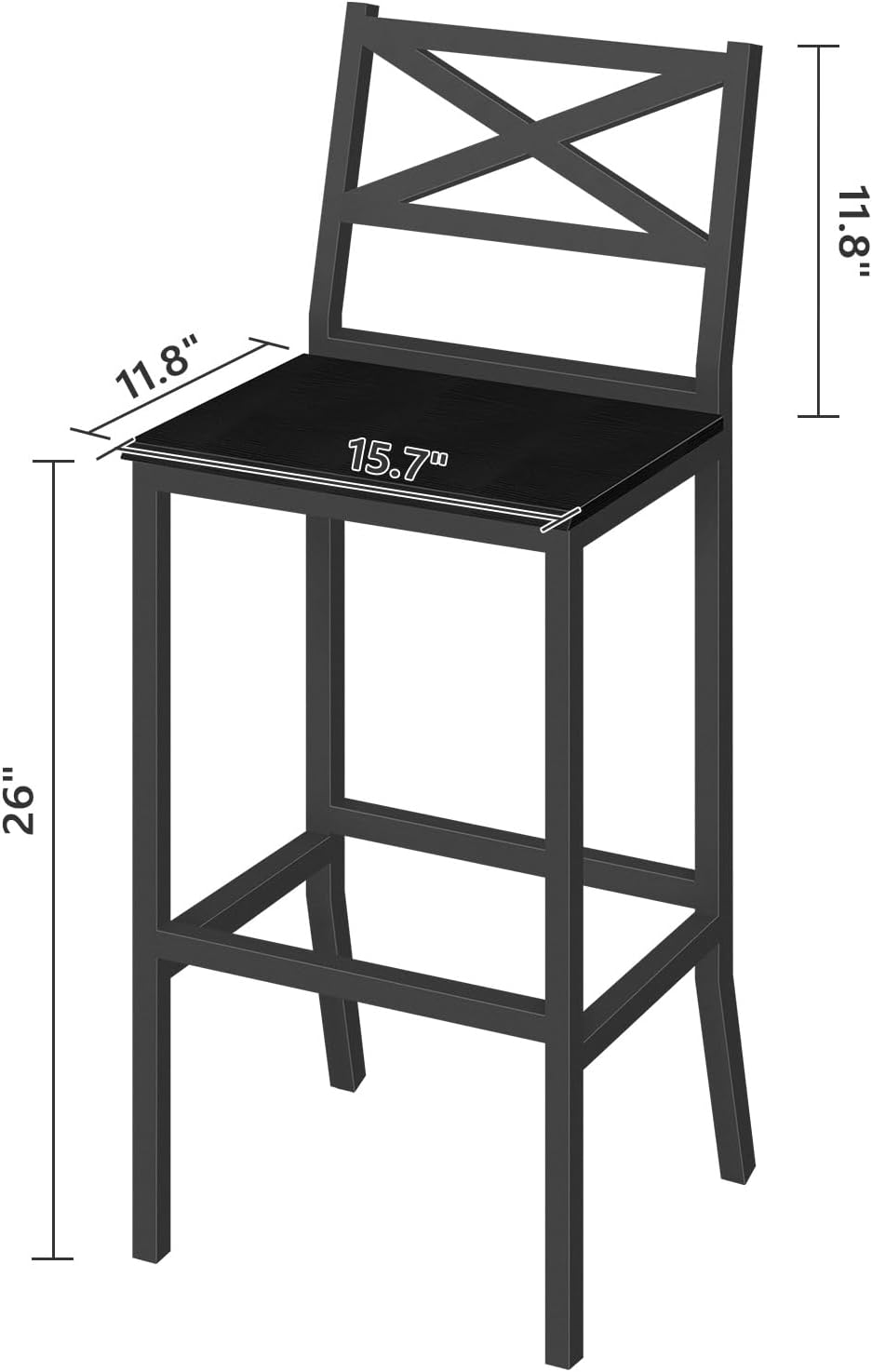Kursi Bar, Set 2 Kursi Bar den - Home Bar Stools ulasan dan harga