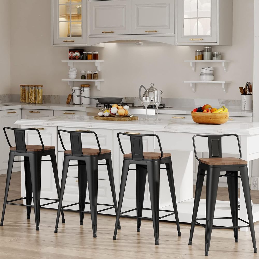 Set Kursi Bar 24 Inci (4 Buah) - Home Bar Stools ulasan dan harga