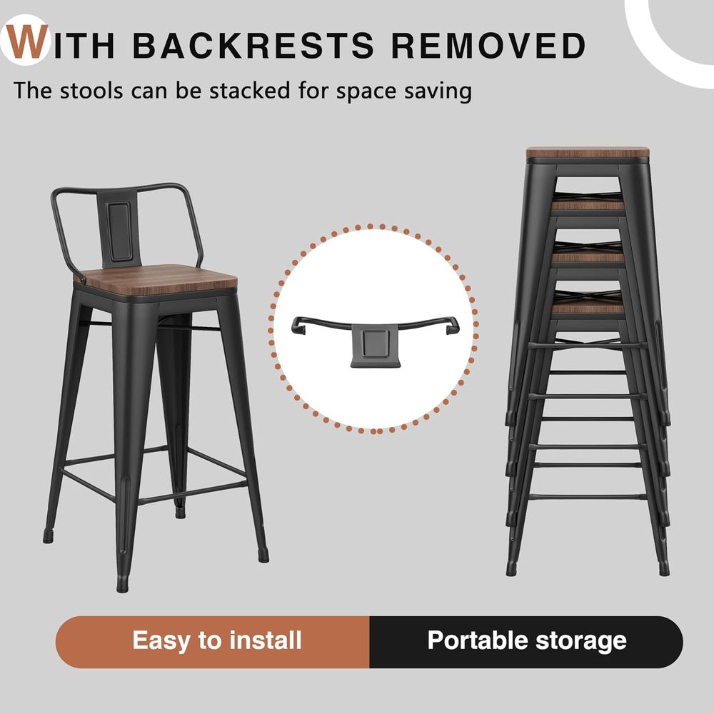 Set Kursi Bar 24 Inci (4 Buah) - Home Bar Stools ulasan dan harga