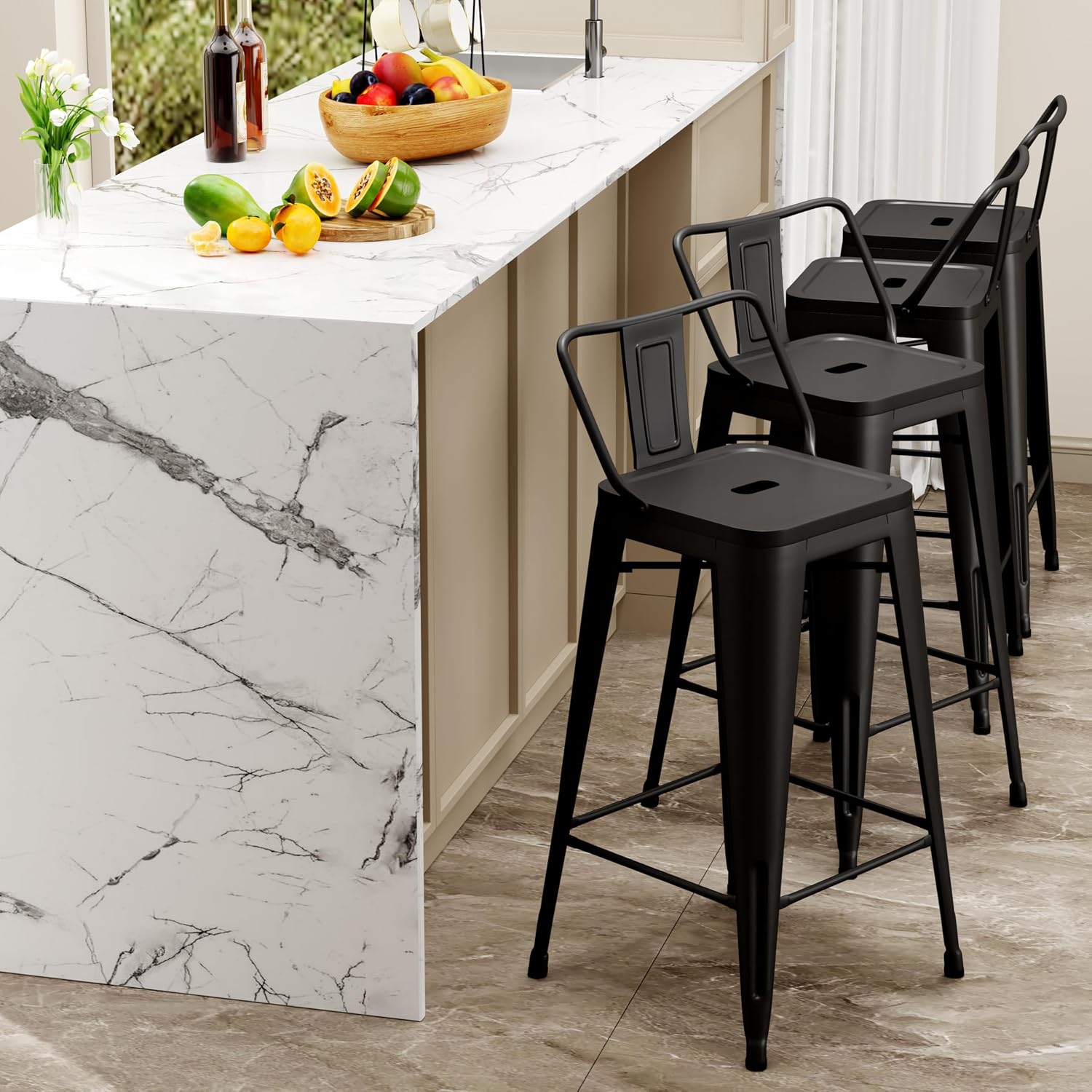 Kursi Bar Logam Industrial den - Home Bar Stools ulasan dan harga