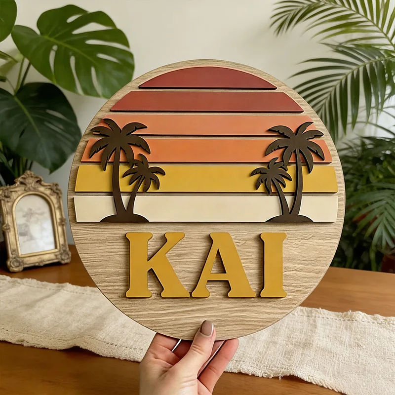 Papan Nama Kayu Bulat Vintage  - Home Bar Signs ulasan dan harga
