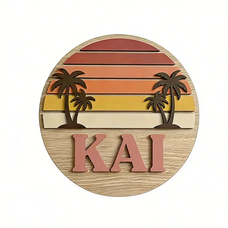 Papan Nama Kayu Bulat Vintage  - Home Bar Signs ulasan dan harga