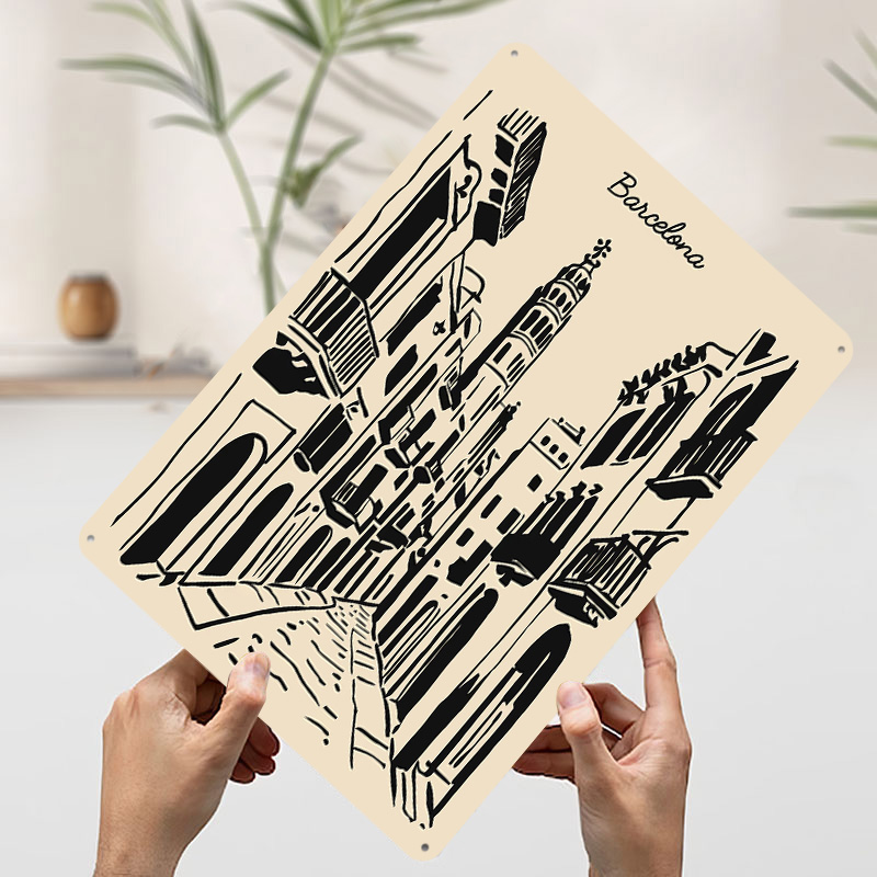 Poster Logam Jalanan Barcelona - Home Barcelona ulasan dan harga