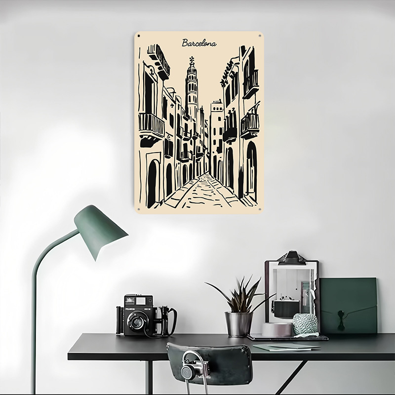 Poster Logam Jalanan Barcelona - Home Barcelona ulasan dan harga