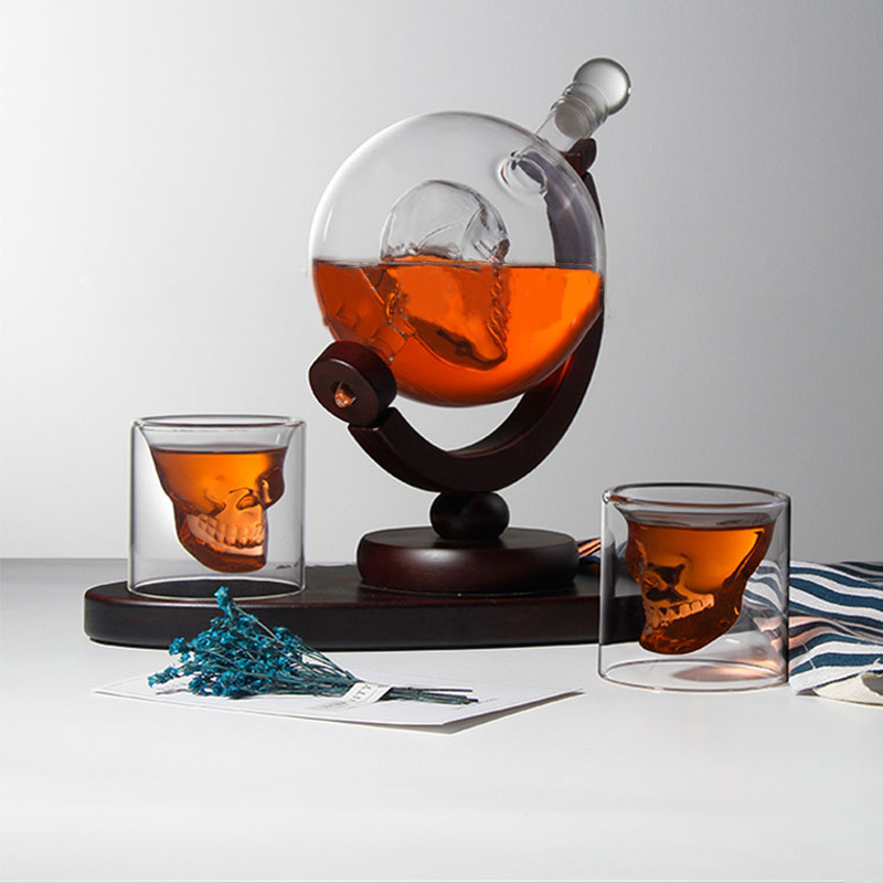 Set Dekanter Wiski Skull Globe - Decanter Globe Set ulasan dan harga