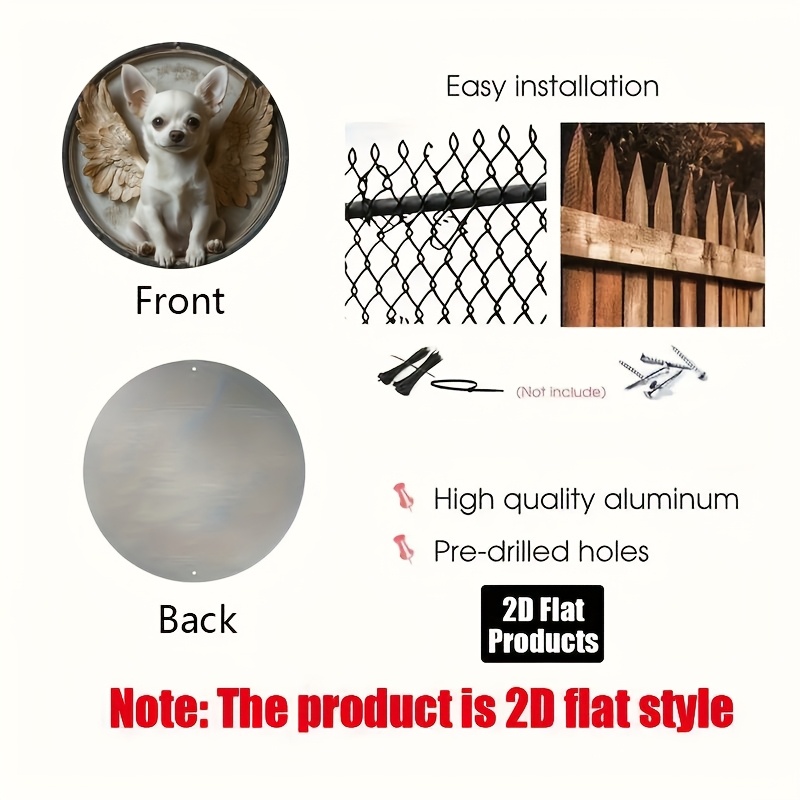 2D Flat, 1pc, Tema Chihuahua,  - Home Bar And Kitchen ulasan dan harga